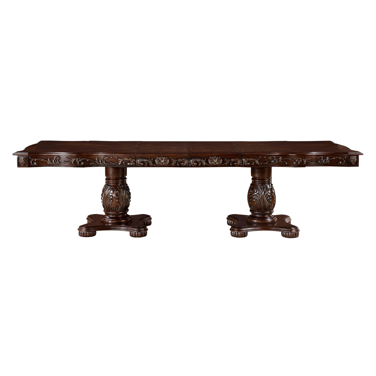 Adelina Cherry Double Pedestal Extendable Dining Table