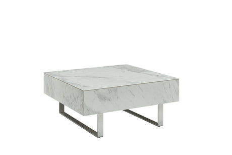 1498 White marble Coffee Table by ESF Furniture at Eve Furniture