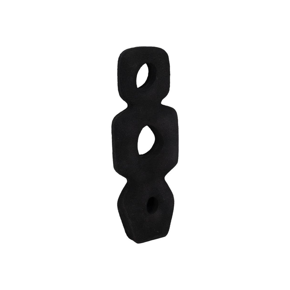 15" Textured Open Cut-out Totem Object, Black