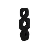 15" Textured Open Cut-out Totem Object, Black