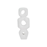 15" Textured Open Cut-out Totem Object, White
