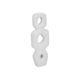 15" Textured Open Cut-out Totem Object, White