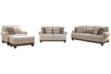 Harleson Wheat Sofa and Loveseat with Chair and Ottoman