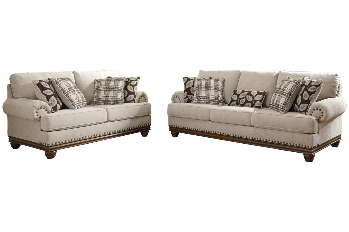 Harleson Wheat Sofa and Loveseat