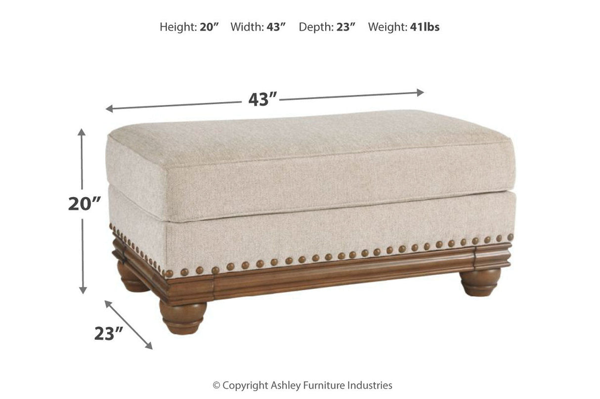 Harleson Wheat Sofa, Loveseat, and Ottoman