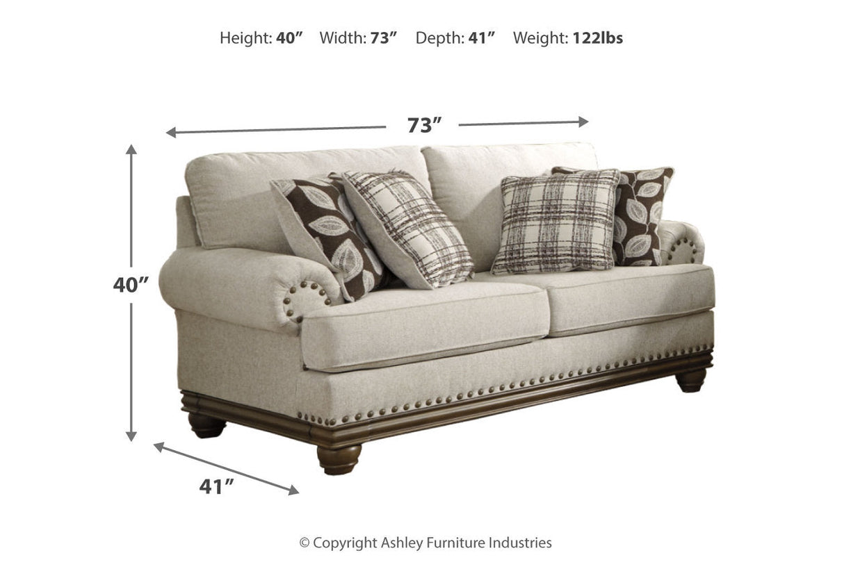 Harleson Wheat Sofa, Loveseat, and Ottoman