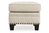 Claredon Linen Chair and Ottoman