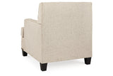 Claredon Linen Chair and Ottoman