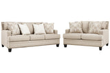 Claredon Linen Sofa and Loveseat