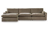 Sophie Cocoa 3-Piece Sectional Sofa Chaise