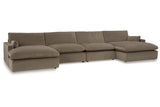 Sophie Cocoa 4-Piece Sectional with Chaise