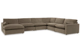 Sophie Cocoa 6-Piece Sectional with Chaise