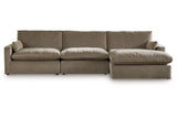 Sophie Cocoa 3-Piece Sectional Sofa Chaise