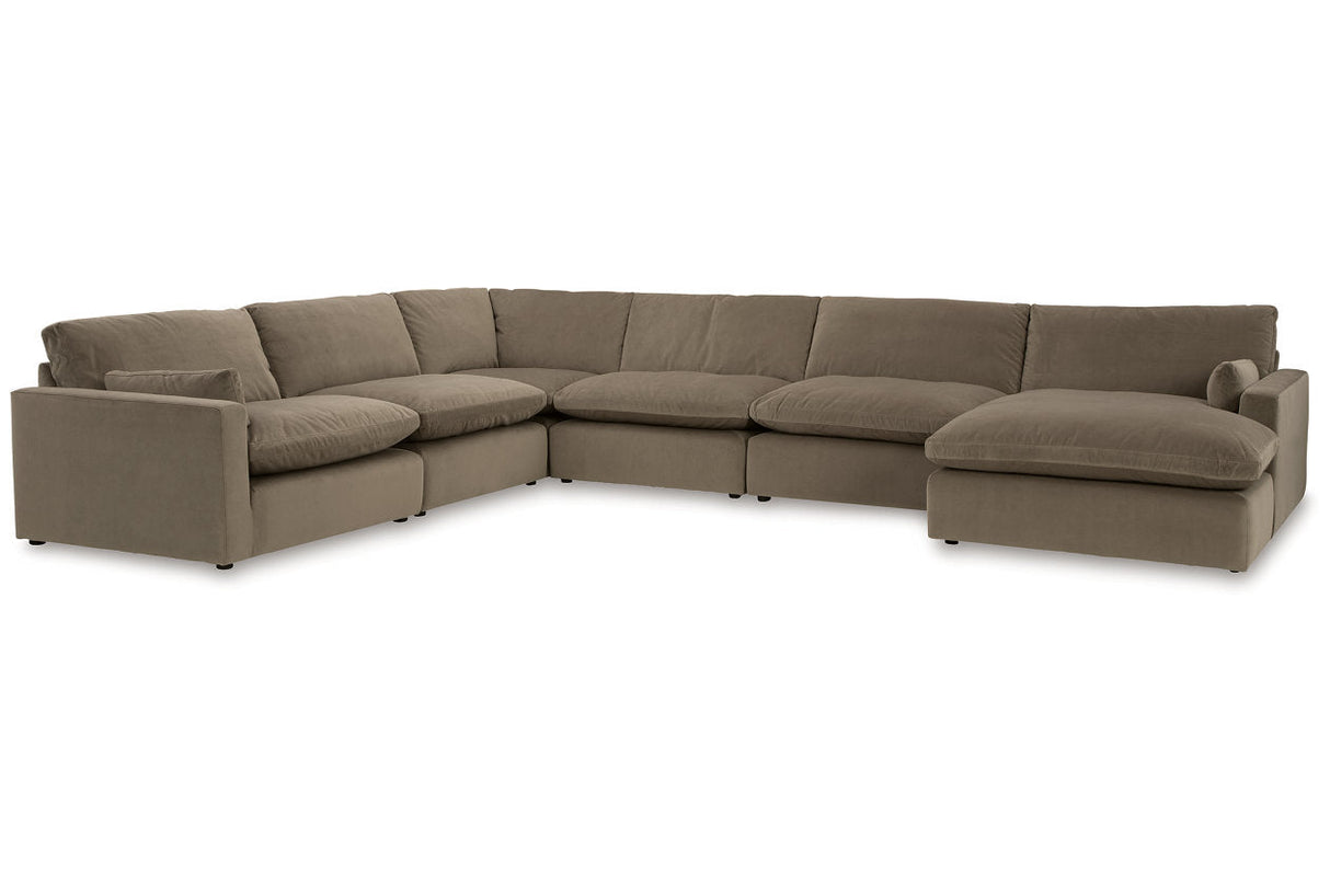 Sophie Cocoa 6-Piece Sectional with Chaise