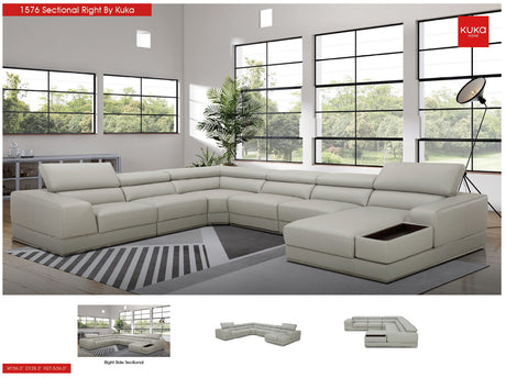 1576 Sectional Right by Kuka by ESF Furniture at Eve Furniture
