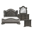 Royal Highland Gray 4pc Set (QB+NS+DR+MR) by Homelegance at Eve Furniture