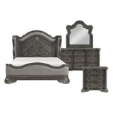 Royal Highland Gray 4pc Set (QB+NS+DR+MR) by Homelegance at Eve Furniture