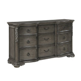 Royal Highland Gray 5pc Set (QB+NS+DR+MR+CH) by Homelegance at Eve Furniture