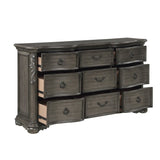 Royal Highland Gray 5pc Set (QB+NS+DR+MR+CH) by Homelegance at Eve Furniture
