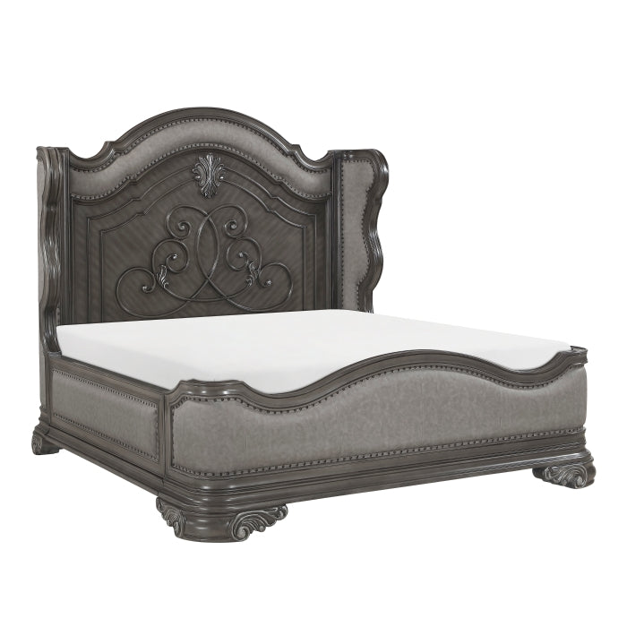 Royal Highland Gray Eastern King Bed by Homelegance at Eve Furniture