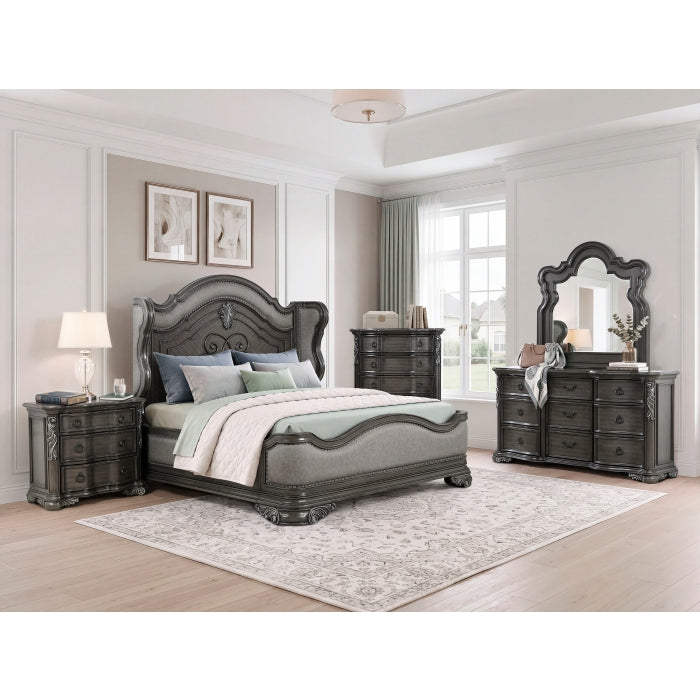 Royal Highland Gray Eastern King Bed by Homelegance at Eve Furniture