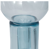 17" Glass Bottle With Stopper, Light Blue