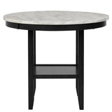 Lennon Black Round Counter Height Dining Set