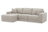 Next-Gen Gaucho Gray 3-Piece LAF Chaise Sectional