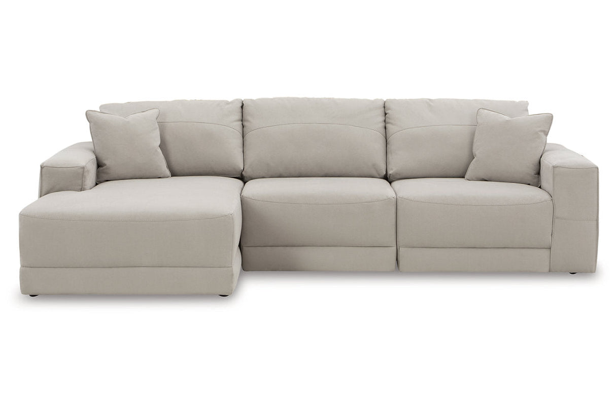 Next-Gen Gaucho Gray 3-Piece LAF Chaise Sectional