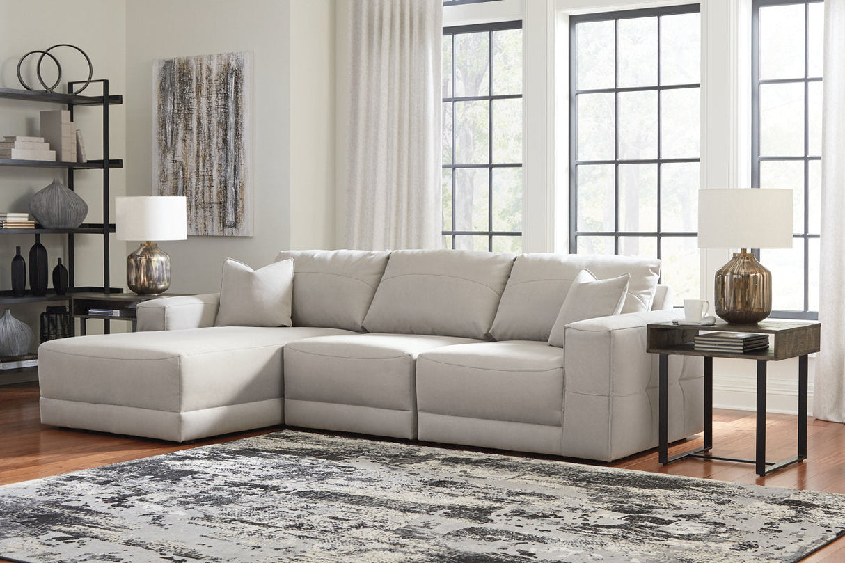 Next-Gen Gaucho Gray 3-Piece LAF Chaise Sectional