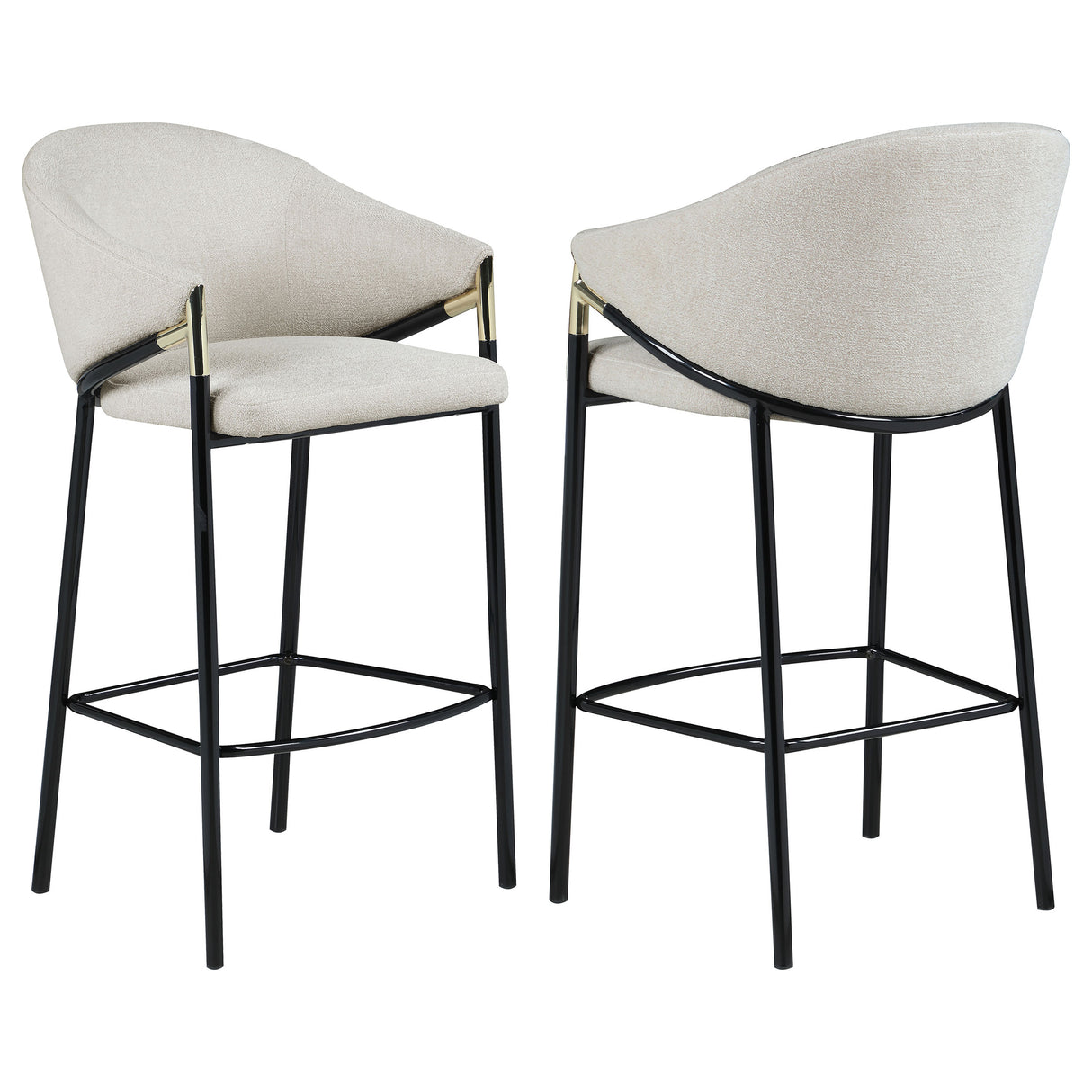 Chadwick Beige Fabric Upholstered Bar Chair (Set of 2)