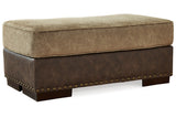 Alesbury Chocolate Sofa, Oversized Chair, Swivel Chair and Ottoman