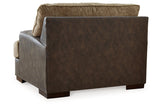 Alesbury Chocolate Oversized Chair and Ottoman