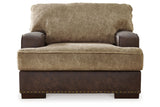 Alesbury Chocolate Oversized Chair and Ottoman