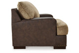 Alesbury Chocolate Oversized Chair and Ottoman