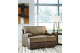 Alesbury Chocolate Oversized Chair and Ottoman