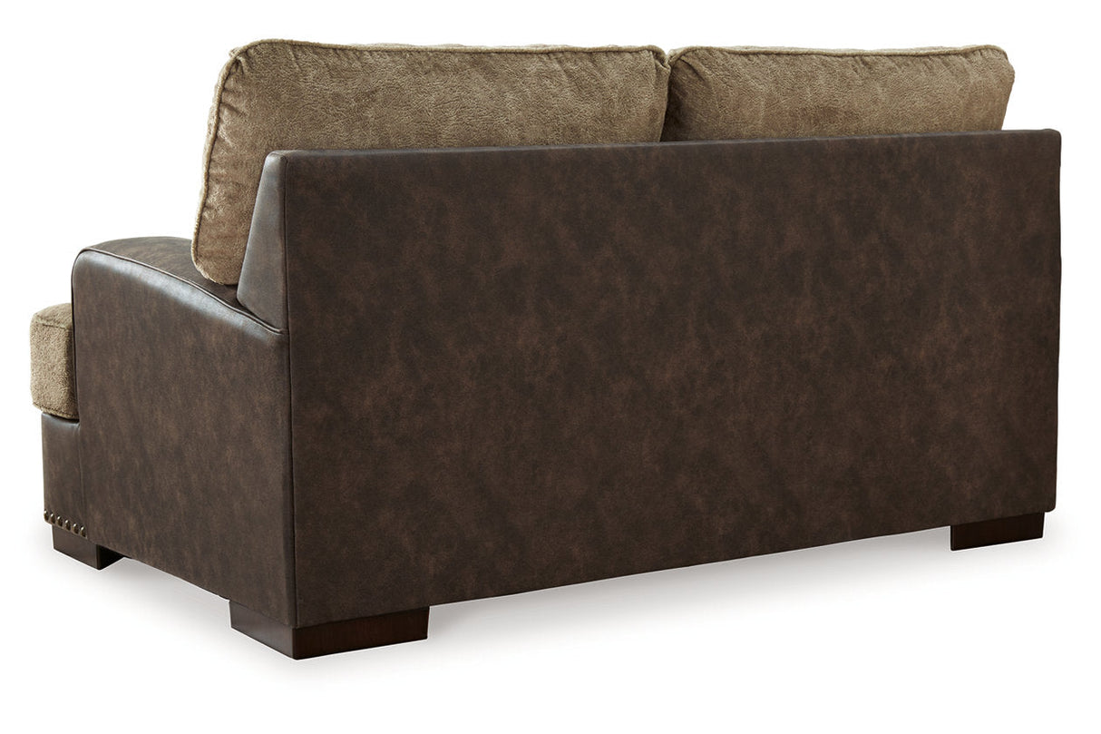 Alesbury Chocolate Sofa and Loveseat