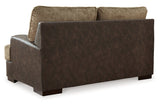 Alesbury Chocolate Sofa, Loveseat, Oversized Chair and Ottoman