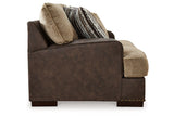 Alesbury Chocolate Sofa, Loveseat, Oversized Chair and Ottoman