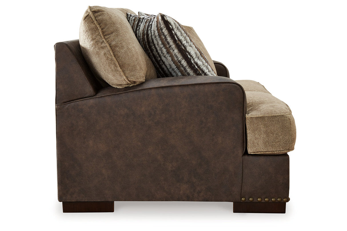 Alesbury Chocolate Sofa and Loveseat