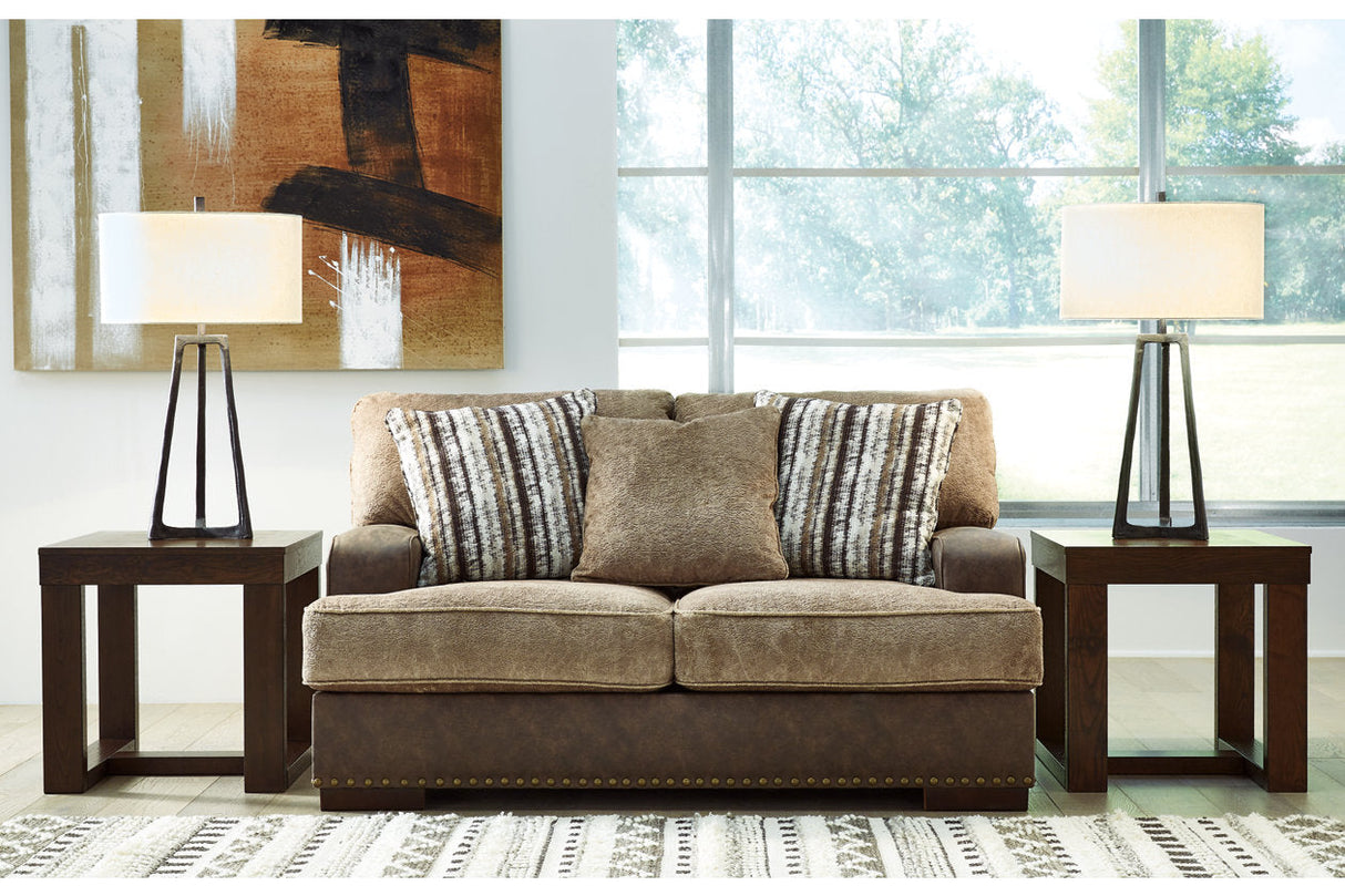 Alesbury Chocolate Sofa and Loveseat