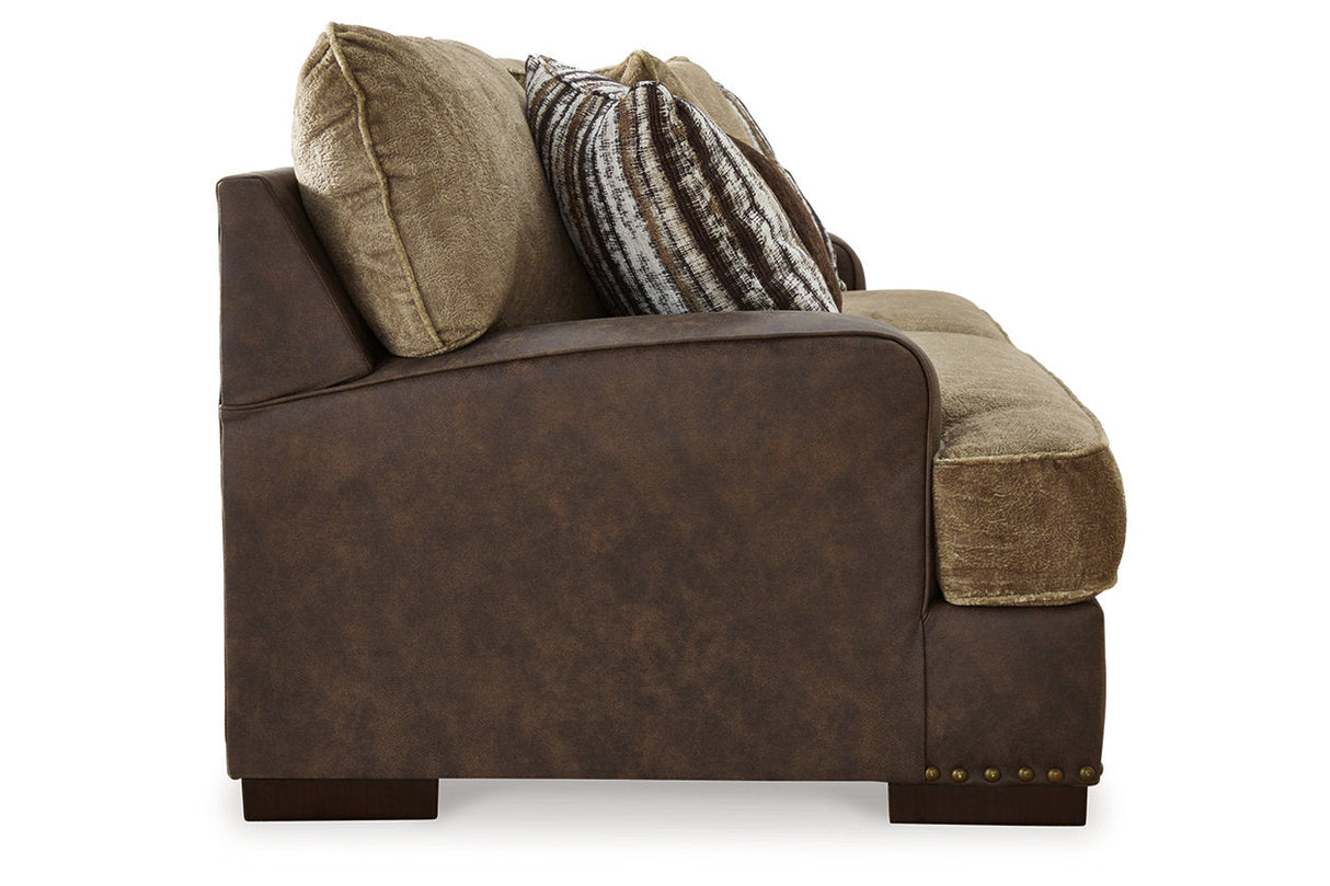 Alesbury Chocolate Sofa and Loveseat