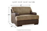 Alesbury Chocolate Oversized Chair and Ottoman