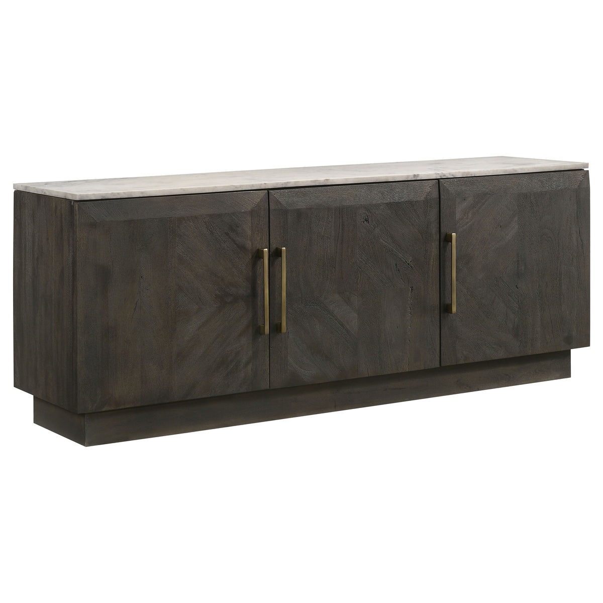 Dennis White and Tobacco Grey 3-door Marble Top Dining Sideboard Server by Coaster at Eve Furniture