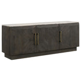 Dennis White and Tobacco Grey 3-door Marble Top Dining Sideboard Server by Coaster at Eve Furniture