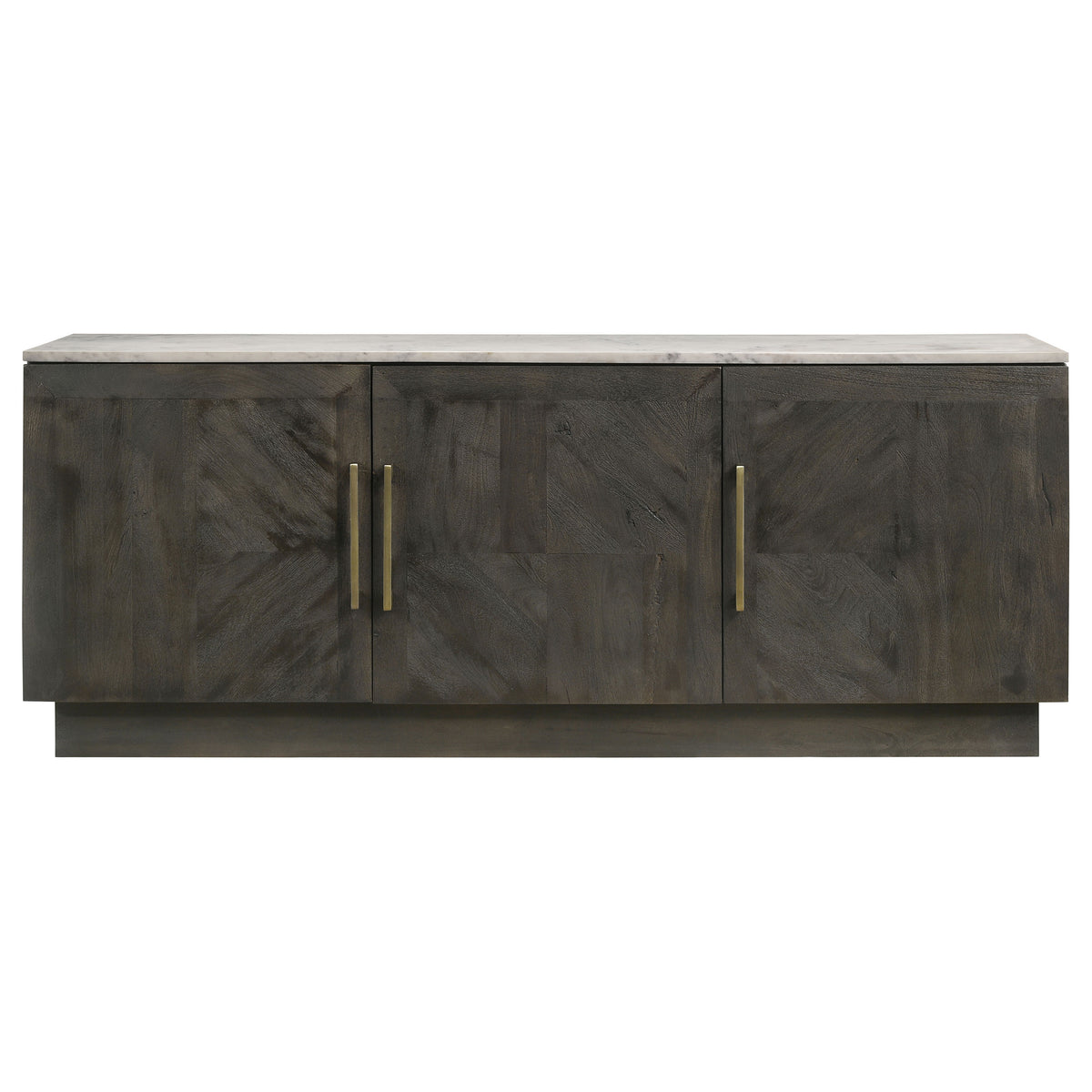 Dennis White and Tobacco Grey 3-door Marble Top Dining Sideboard Server by Coaster at Eve Furniture