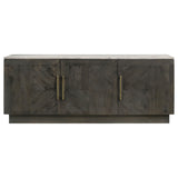Dennis White and Tobacco Grey 3-door Marble Top Dining Sideboard Server by Coaster at Eve Furniture