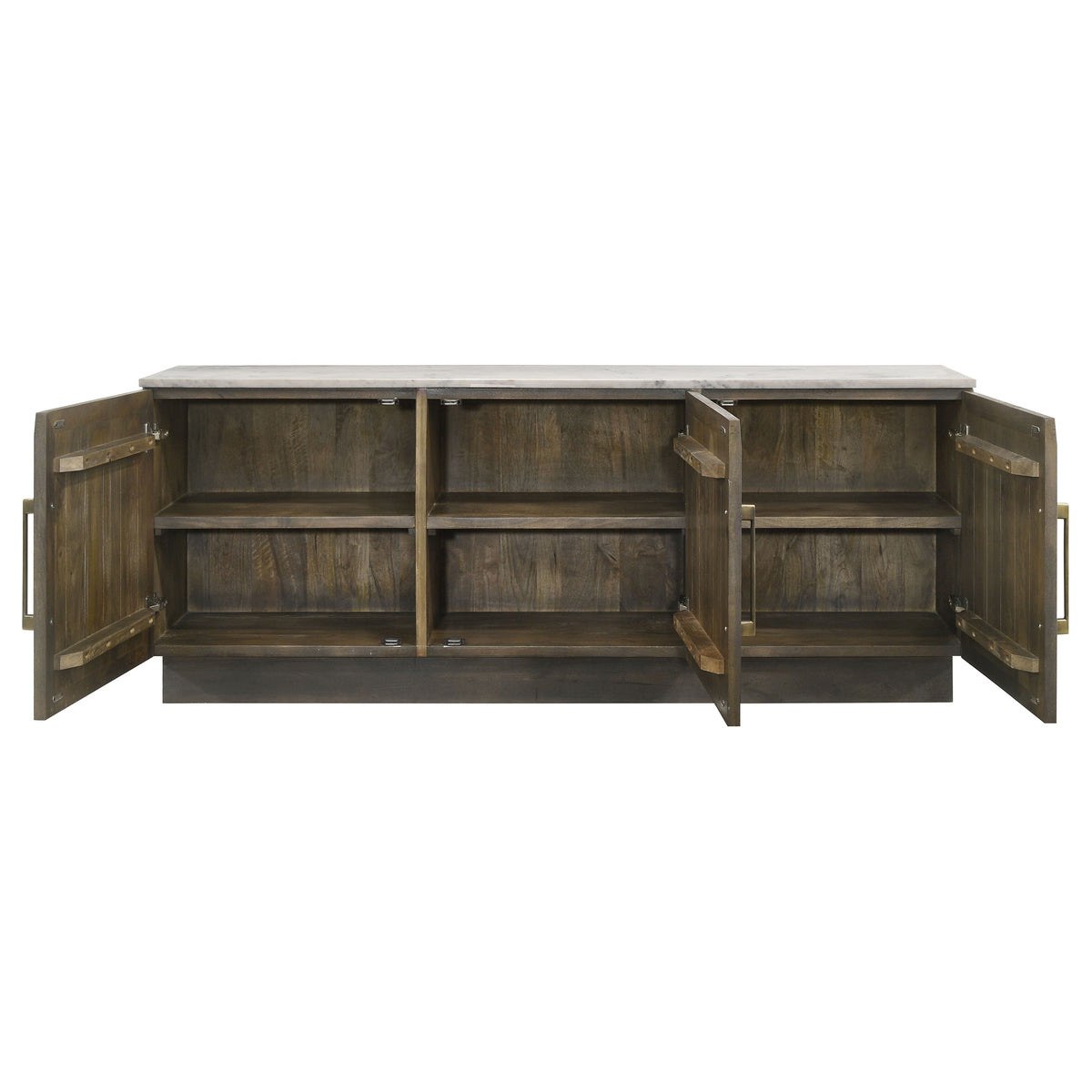 Dennis White and Tobacco Grey 3-door Marble Top Dining Sideboard Server by Coaster at Eve Furniture