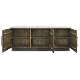 Dennis White and Tobacco Grey 3-door Marble Top Dining Sideboard Server by Coaster at Eve Furniture
