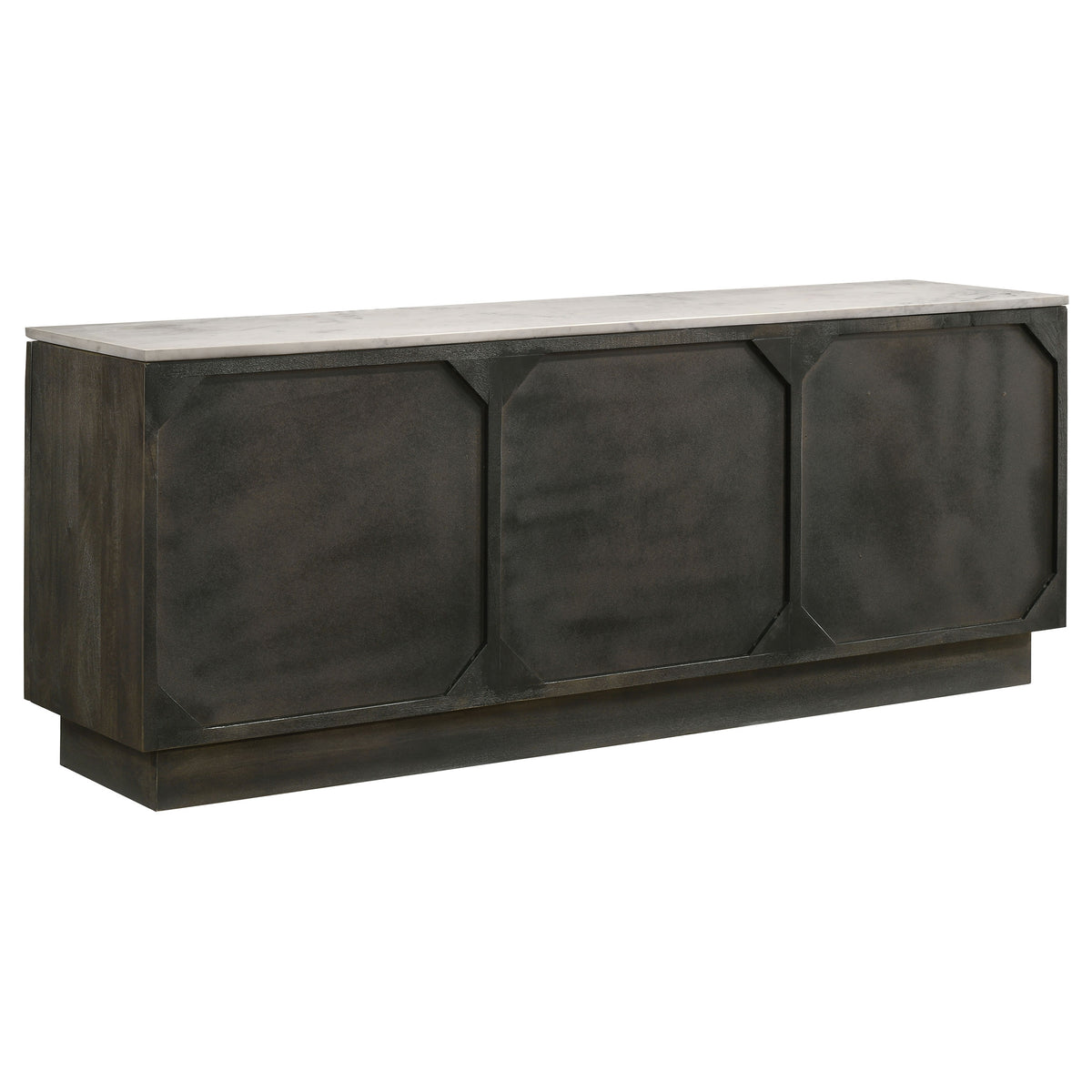 Dennis White and Tobacco Grey 3-door Marble Top Dining Sideboard Server by Coaster at Eve Furniture